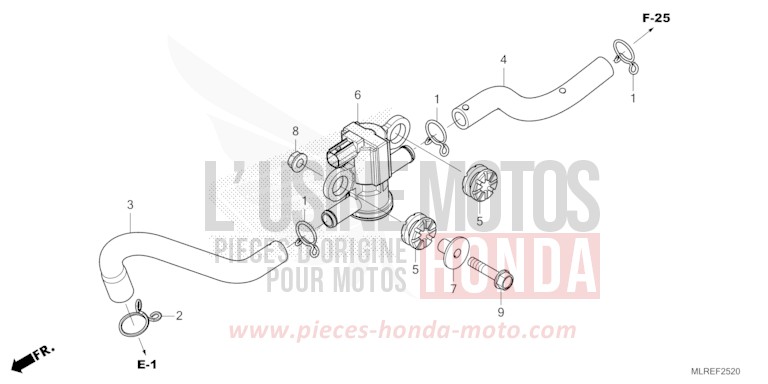 ELECTROVANNE INJECTION D'AIR de Hornet 500 PEARL HIMALAYAS WHITE (NHA87) 2024
